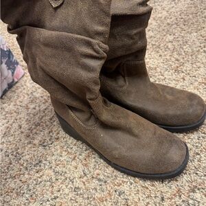 Mudd Floral Lined Brown Boots